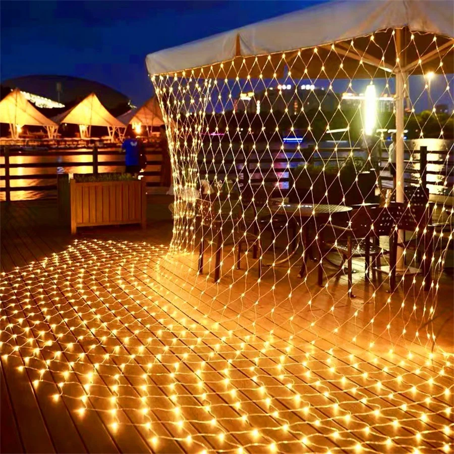 Outdoor Lighting Grid Screen - 2022 Baru 2x 2/3X2M Lampu Tali