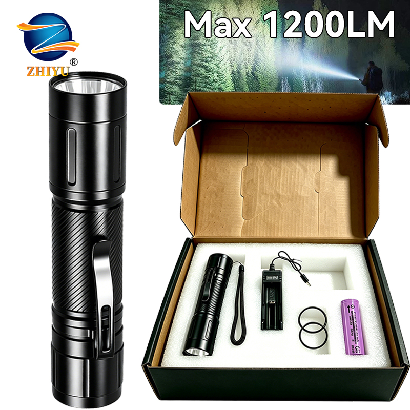 Outdoor Lighting Spotlight - Senter LED Fokus Tetap 1200LM, Lampu