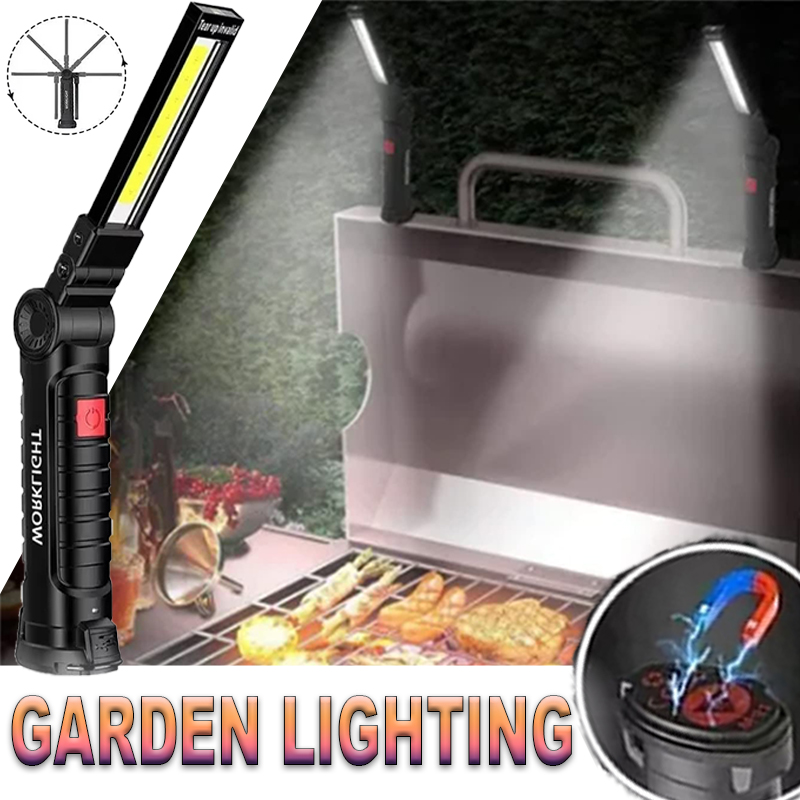 Outdoor Lighting Setup - Senter LED Portabel dengan Kait Magnetik