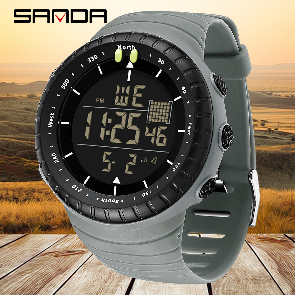 Outdoor Lighting Timer - SANDA Jam Tangan Elektronik Pria Baru