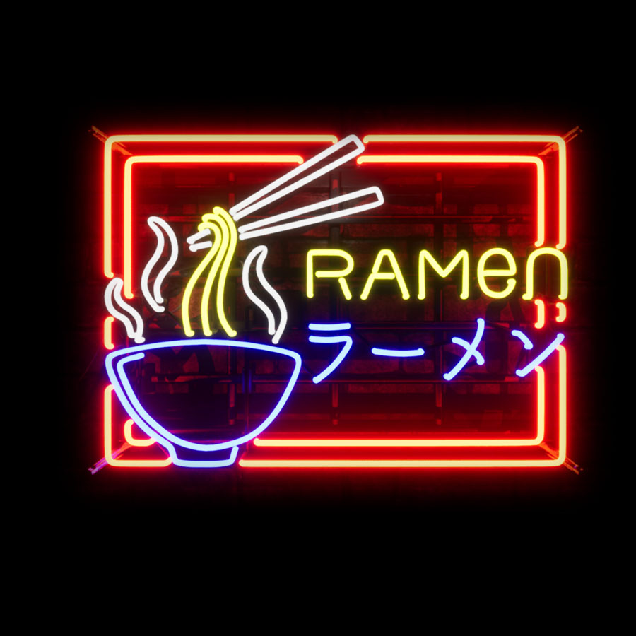 Outdoor Lighting Japan - Lampu tanda Neon Ramen Jepang mie