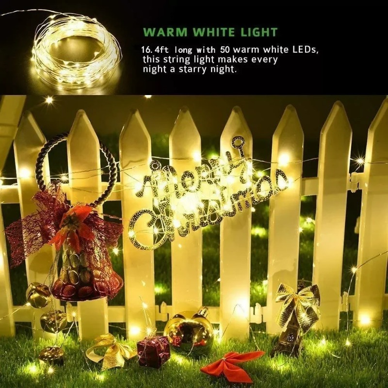 Outdoor Lighting No Wiring - 1 buah Lampu String Surya Luar