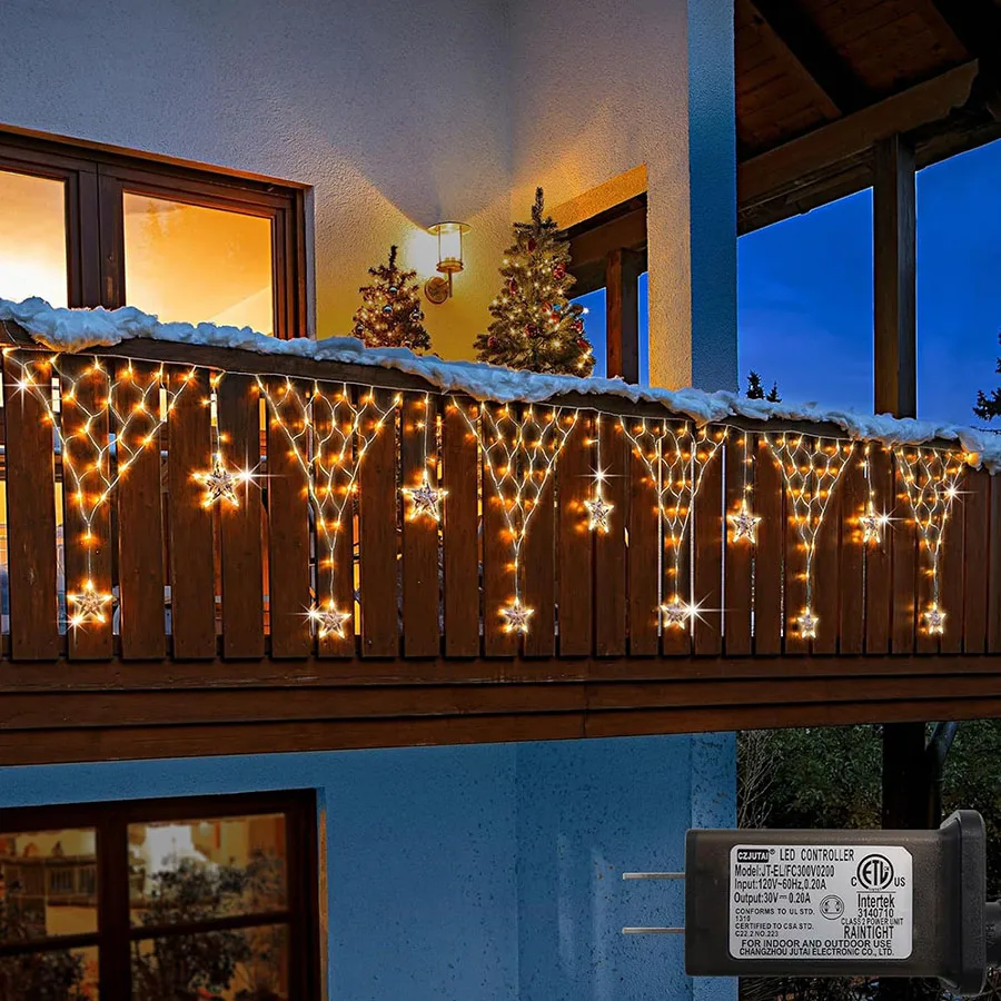 Outdoor Lighting Grid Screen - Colokan EU/US lampu taman peri jaring