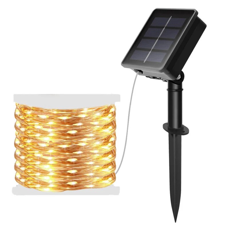 Outdoor Lighting No Wiring - Lampu setrip kawat tembaga LED 100,