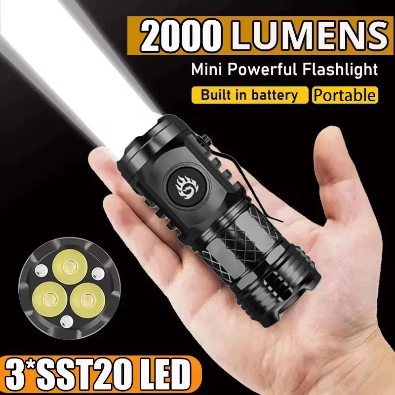 Outdoor Lighting Bollards - Senter Taktis Daya Tinggi 3LED Mini