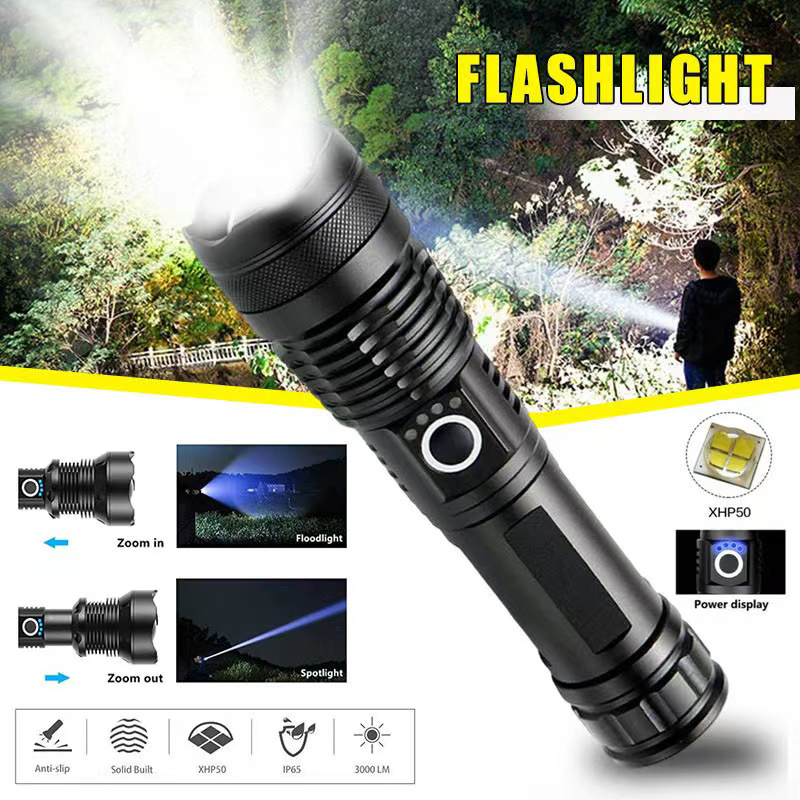 Outdoor Lighting Bollards - Senter Led XHP70 Daya Tinggi USB-C