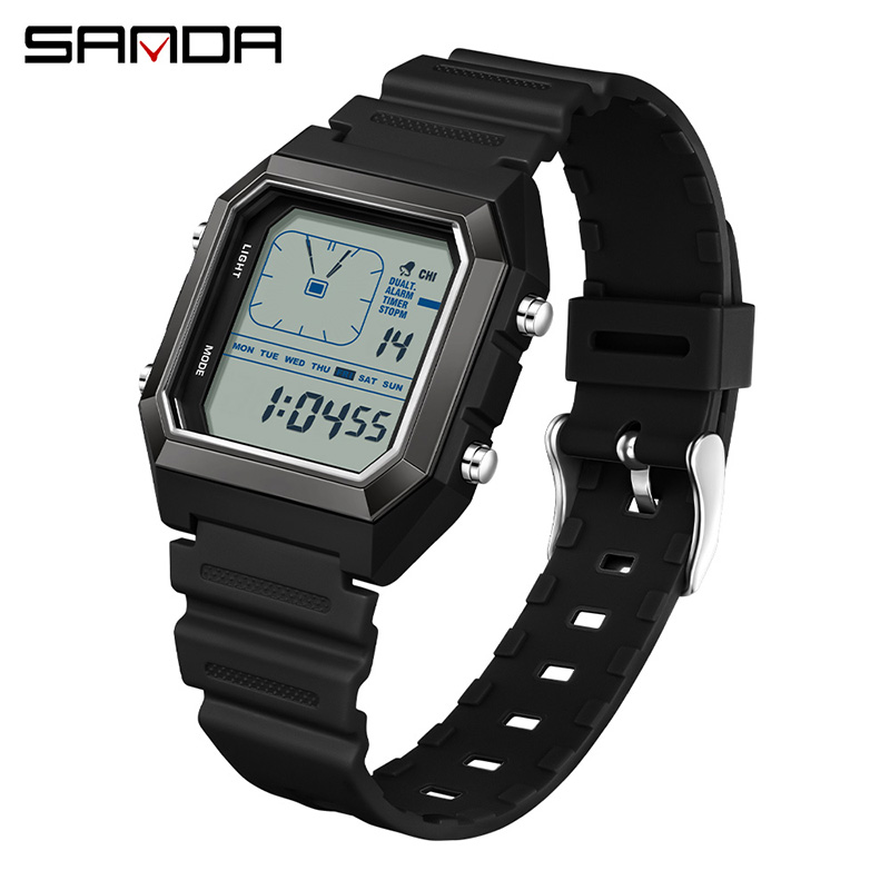 Outdoor Lighting Timer - SANDA 6307 Jam Tangan Elektronik Pria