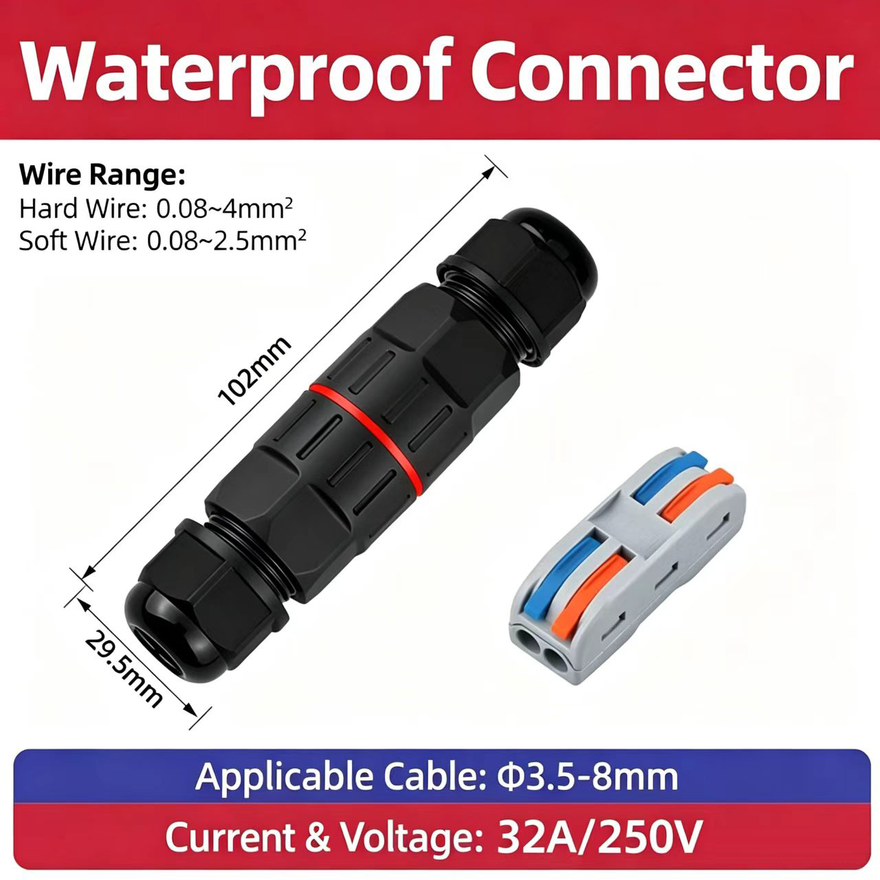 1 Buah Konektor Kabel 2 Pin 3  - Outdoor Lighting Wire Connectors ulasan dan harga