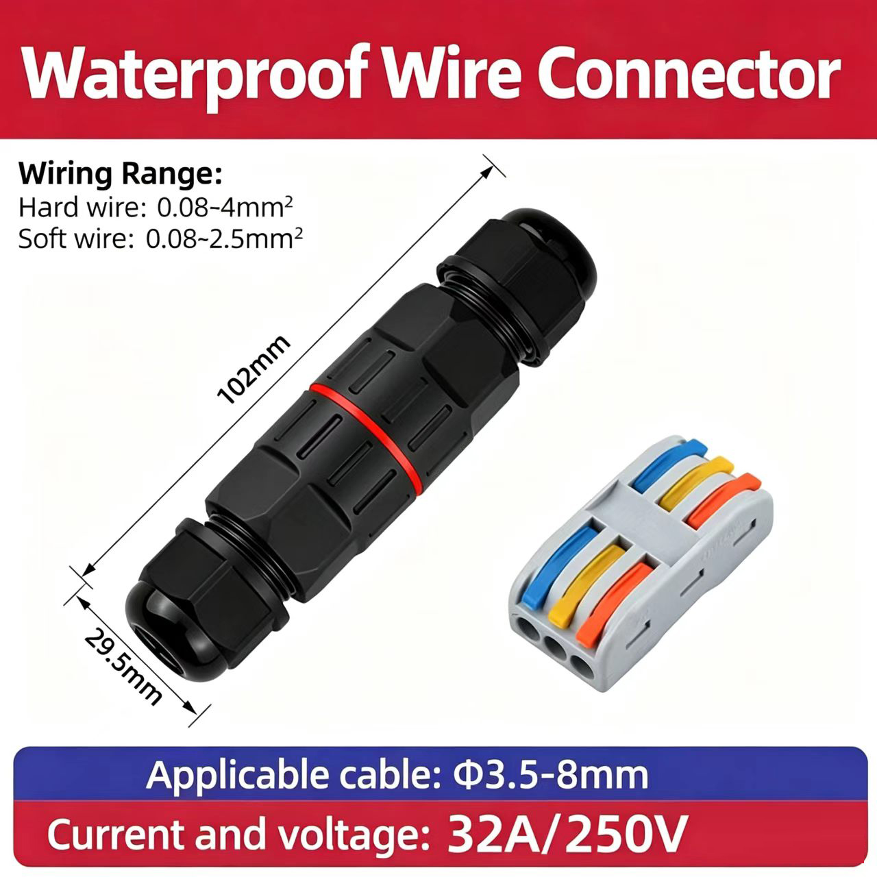 1 Buah Konektor Kabel 2 Pin 3  - Outdoor Lighting Wire Connectors ulasan dan harga