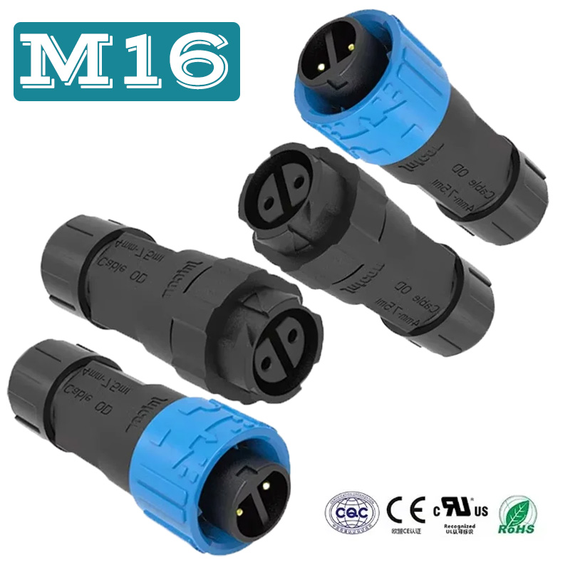 Konektor Daya 2Pin M16 Rakitan - Outdoor Lighting Wire Connectors ulasan dan harga