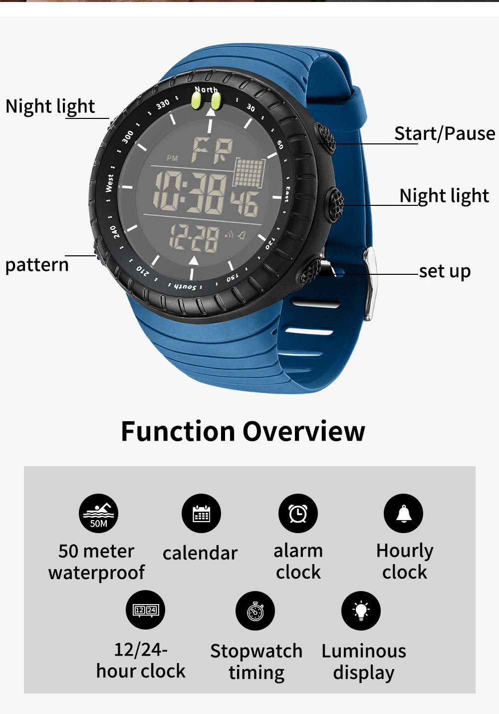 SANDA Jam Tangan Elektronik Pr - Outdoor Lighting Timer ulasan dan harga