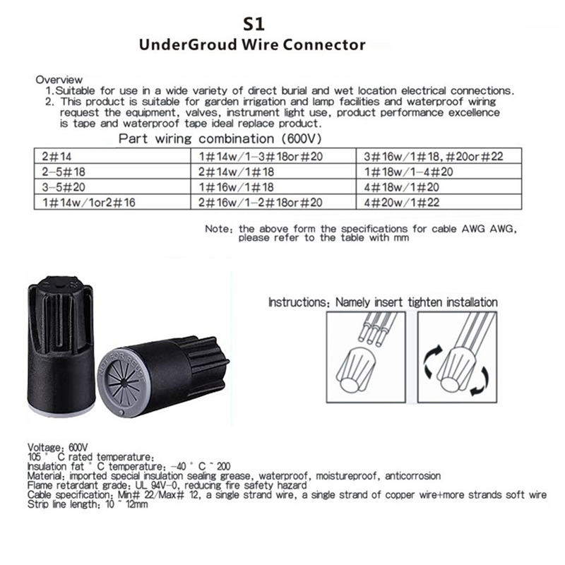 ABJA-Konektor Kawat Tahan Air, - Outdoor Lighting No Wiring ulasan dan harga