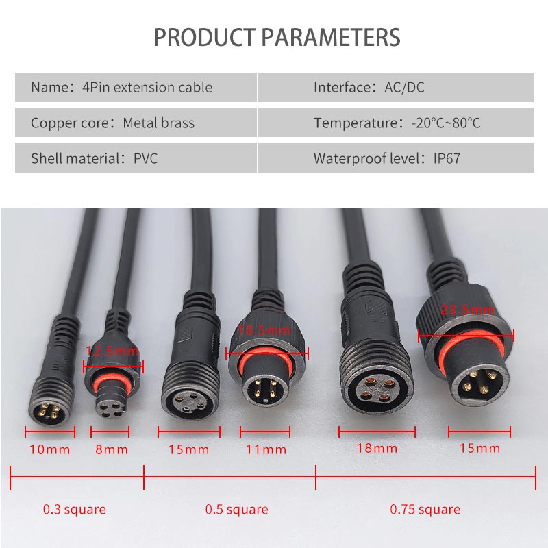 Kabel steker Famale pria 4Pin  - Outdoor Lighting Wire Connectors ulasan dan harga