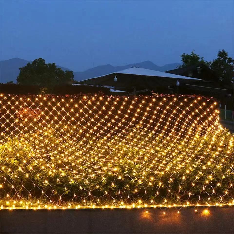 Lampu Peri Jaring LED 1.5*1.5M - Outdoor Lighting Grid Screen ulasan dan harga