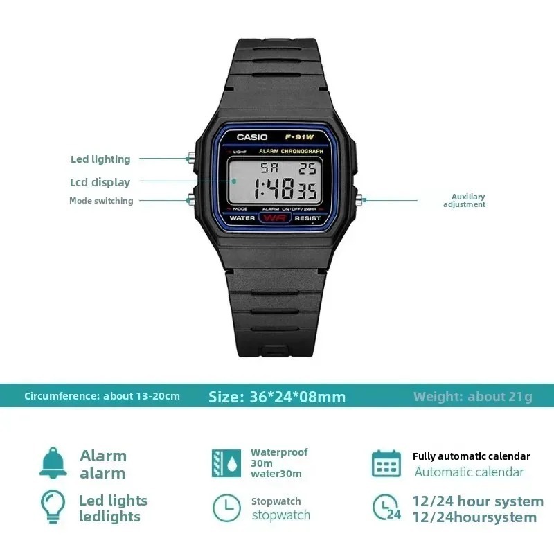 Casio F-91W-1 Jam Tangan Perse - Outdoor Lighting Timer ulasan dan harga