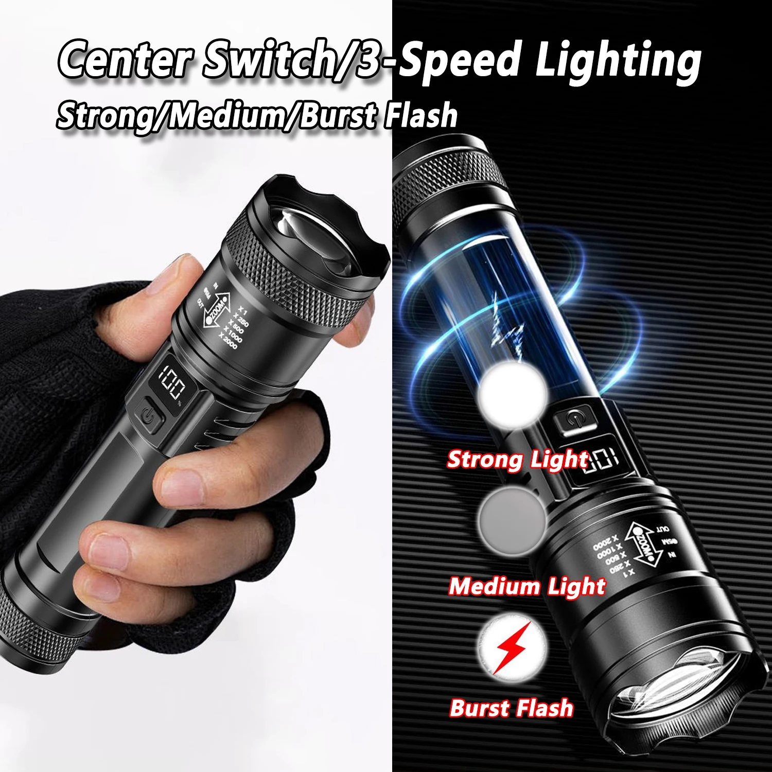 Senter LED Ultra Terang 2000LM - Outdoor Lighting Bollards ulasan dan harga
