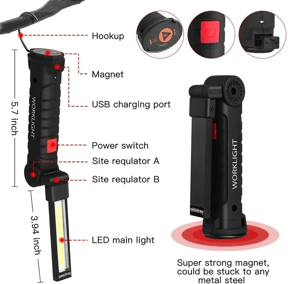 Lampu Inspeksi Senter LED COB  - Outdoor Lighting Bollards ulasan dan harga