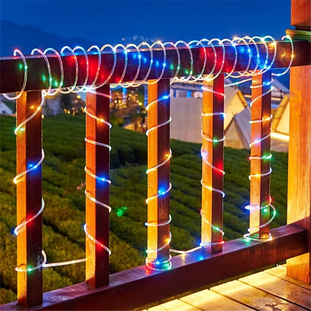 Lampu Tali Surya LED Biru PVC  - Outdoor Lighting On House ulasan dan harga