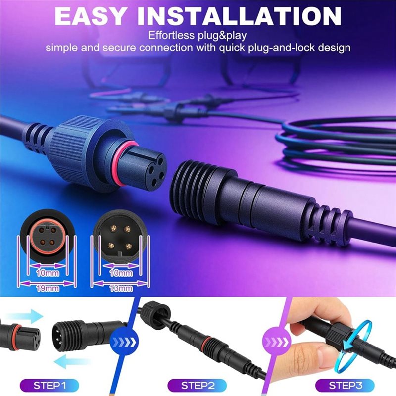 Kabel Ekstensi 4Pin Tahan Air  - Outdoor Lighting Govee ulasan dan harga